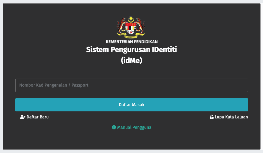 idMe KPM, Sistem Pengurusan IDentiti Kementerian Pendidikan Malaysia