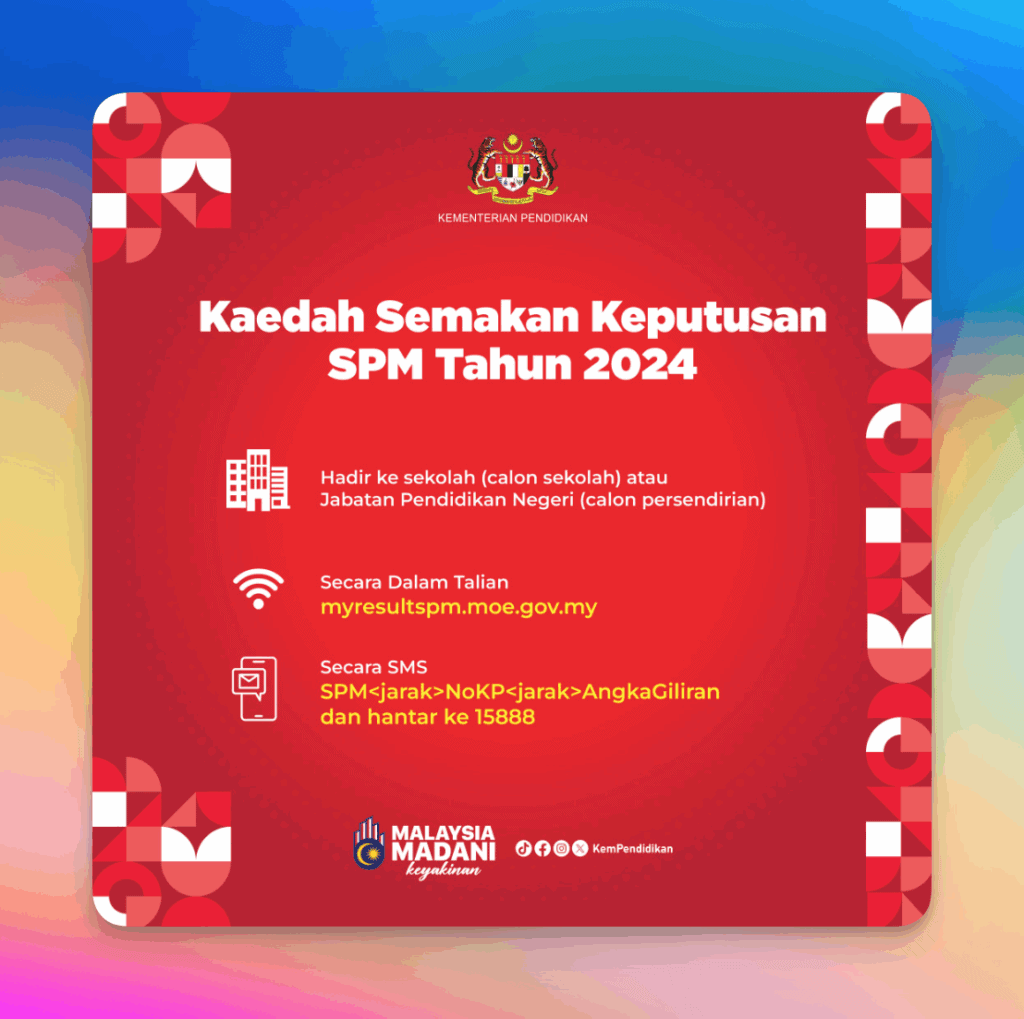 Cara semak result SPM 2025